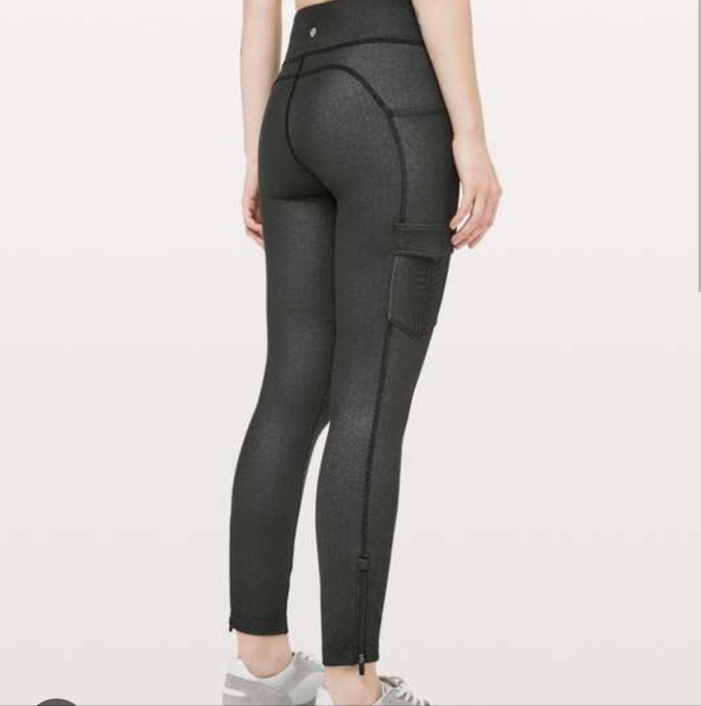 Lululemon Scenic Route 7/8 Tight Leggings Athleasure Hiking Side Pockets Fall 4 - Picture 1 of 9